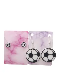 Soccer Earrings Dangle or Stud - 3D Printed Design for Soccer Enthusiasts