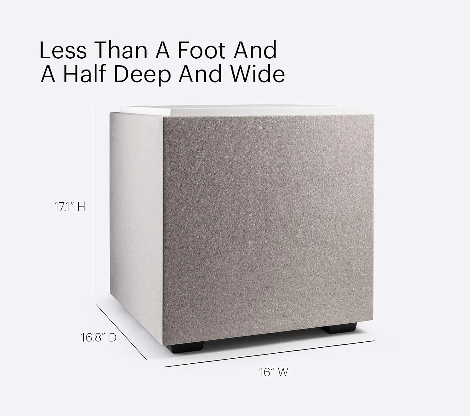 Definitive Technology Descend DN10 10" Subwoofer with Built-in Amplifiers - Digitally Optimized for Movies & Music, New 3XR Architecture, 500W Peak Class D Amplifier, 2 Pressure-Coupled 10" Bass Radiators, White, Space, Stereo