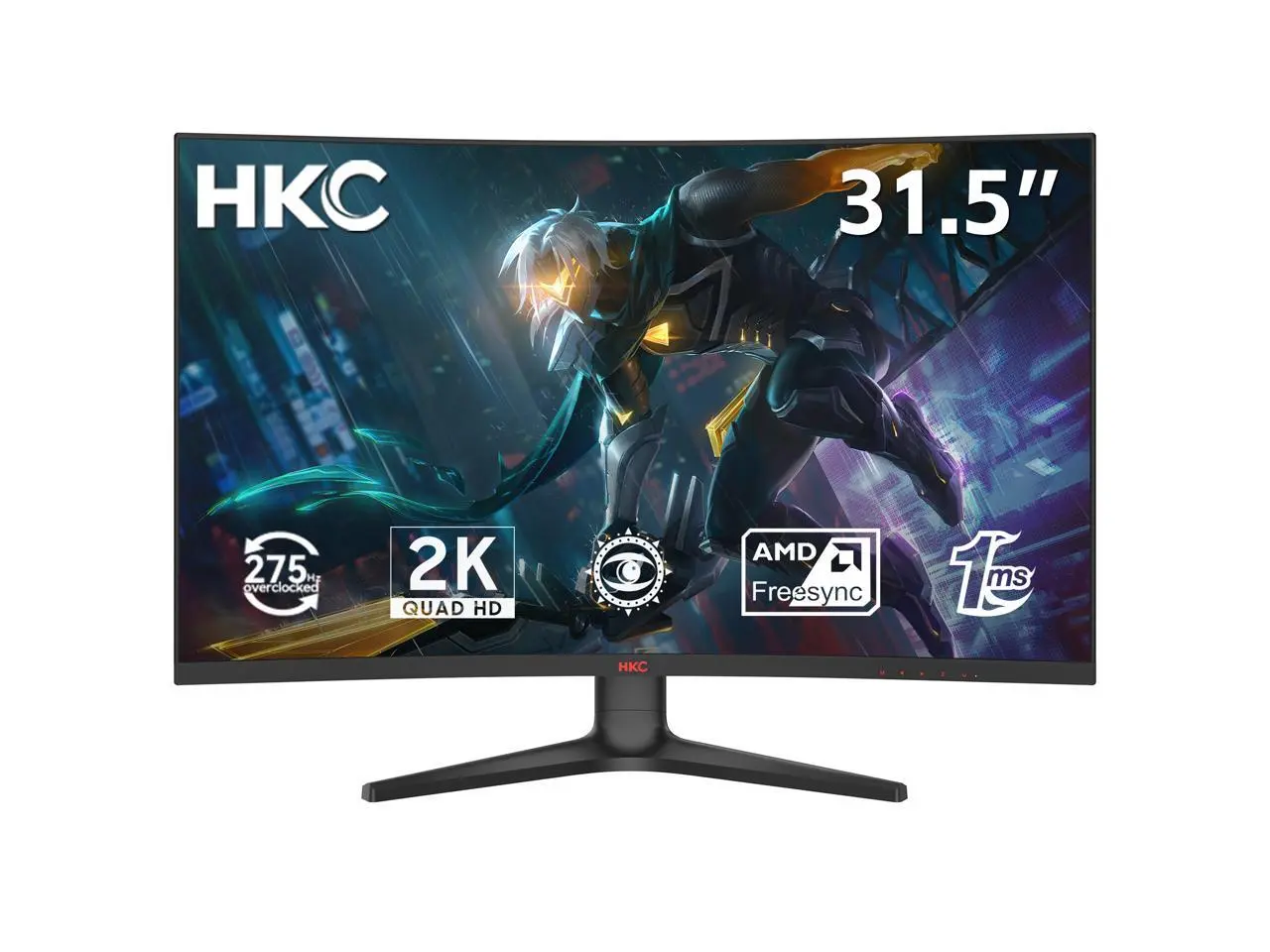 HKC CG321QKS 31.5" VA Gaming Computer Monitor WQHD 2560x1440 275Hz 1ms MPRT HDR10 90% DCI-P3 Adjustable Tilt DP+HDMI 2.0