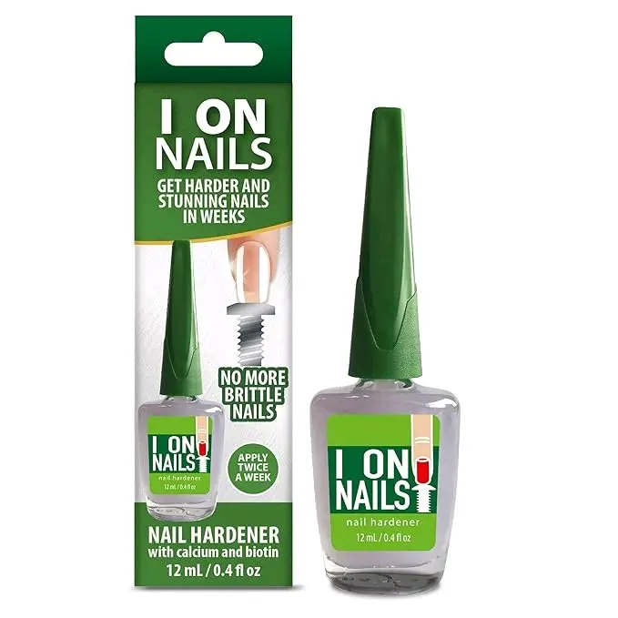 I On Nails Viral TikTok Nail Hardener 12ml - Strengthens & Nourishes Weak Nails with Calcium Biotin & Adipic Acid Fortalecedor de Uñas Debiles Manicure Uñas de Acero
