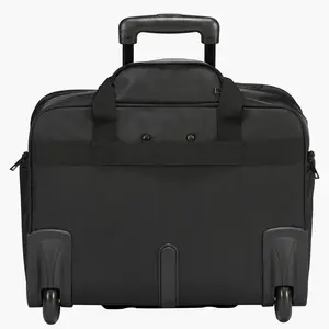 Rolling Laptop Bag, Fits Up to 17.3 Inch Laptop, Wheeled Briefcase, Roller Computer Tote Bag with Wheels & Telescoping Handle, Laptop Case for Work Travel Business Office, Women & Men (Black) Adjustable Backpack