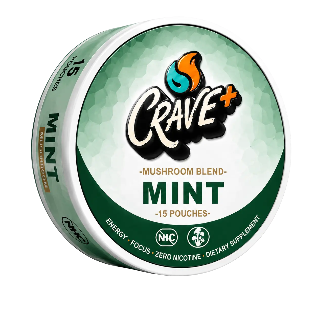CRAVE Mushroom Pouches - Cool Mint - 600 mg Blend - 15 Count