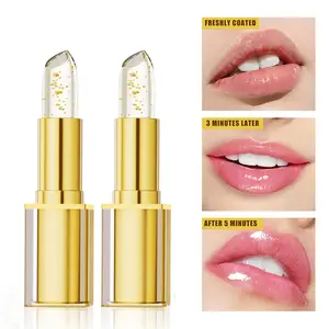 【Buy 1 Get 1 Free】Transferproof Clear Color Changing Lipstick,2PCS Lipstick,Gold Crystal Ph Lipsticks Color Changing LipStick,Deep Nourishment Long Lasting LipStick ShineLip  for Women halo glow lip