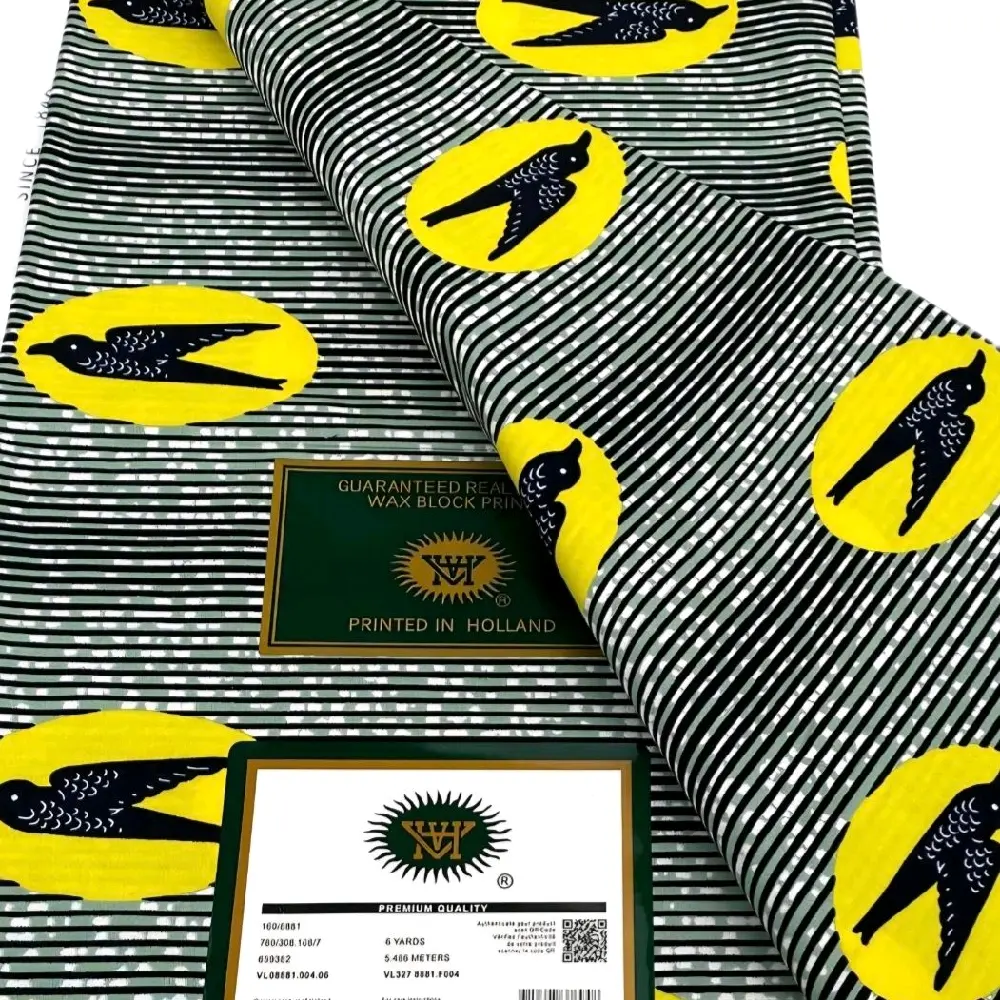 Authentic African Print 100% Cotton 6yards