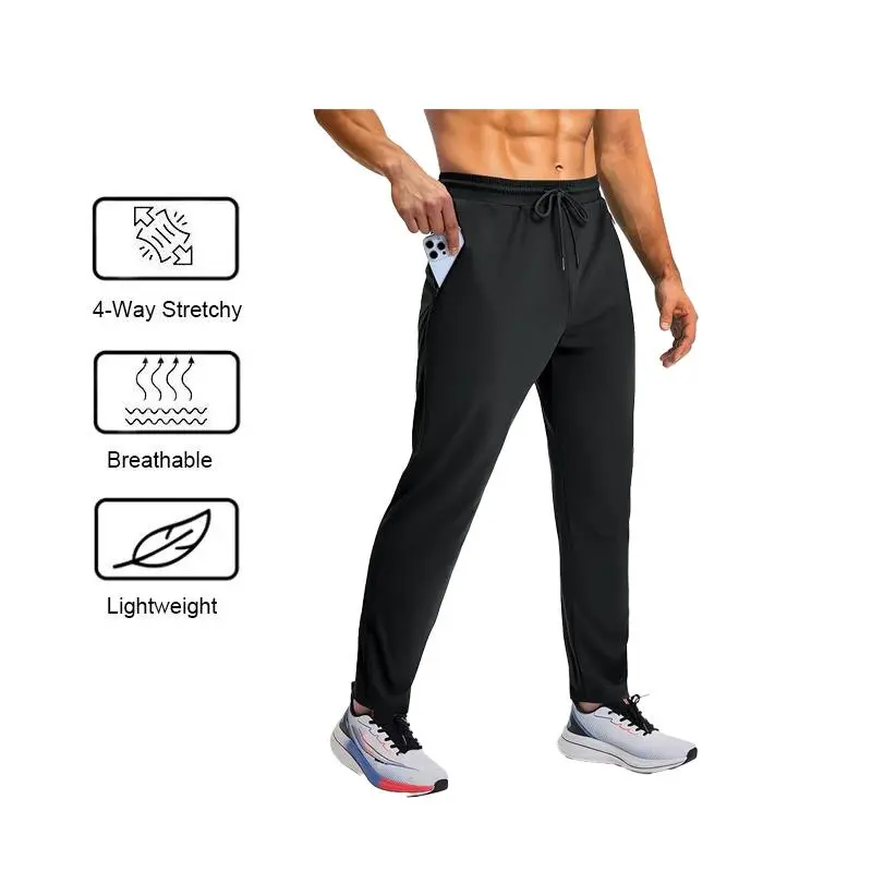 Men's Joggers with Zipper Pockets Lightweight Sweatpants for Men Pants Athletic Workout Running Track Gym Men's Joggers with Zipper Pockets Lightweight Sweatpants for Men Pants Athletic Workout Running Track Gym