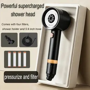 Filtered Shower Head with Handheld, High Pressure Water Flow and Multiple Spray Modes  with Filter, Power Wash for Hard Water,Showerhead with ON/OFF Switch for Pets Bath,filter bead softener brush detachable design bathing massaging dry itchy skin