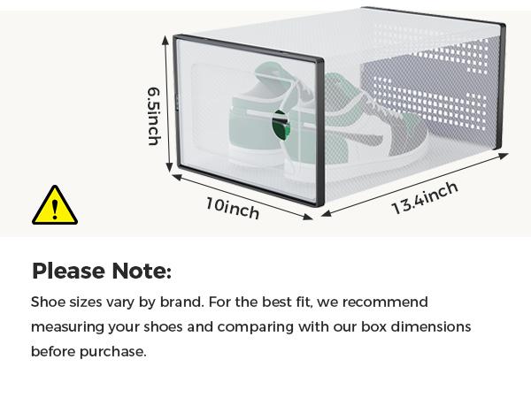 Clear Shoe Storage Boxes, Plastic Stackable Shoe Containers with Lids, Display Sneaker Case Organizer for Closet, Under Bed, Entryway Clear Shoe Storage Boxes, Plastic Stackable Shoe Containers with Lids, Display Sneaker Case Organizer for Closet, Under Bed, Entryway