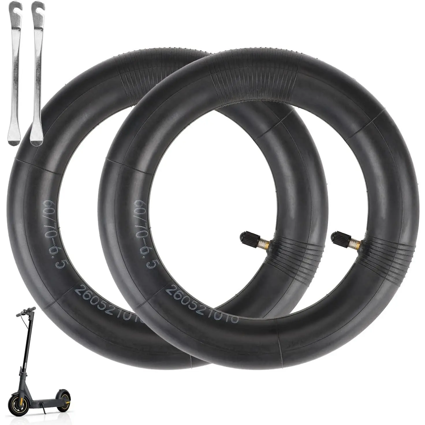 inner tube 10 inch scooter tube replacement camera straight valve for ninebot max g30 g30d g30lp g30e scooters and other universal 10 inch scooters, Crowbars, Butyl Rubber Tubes