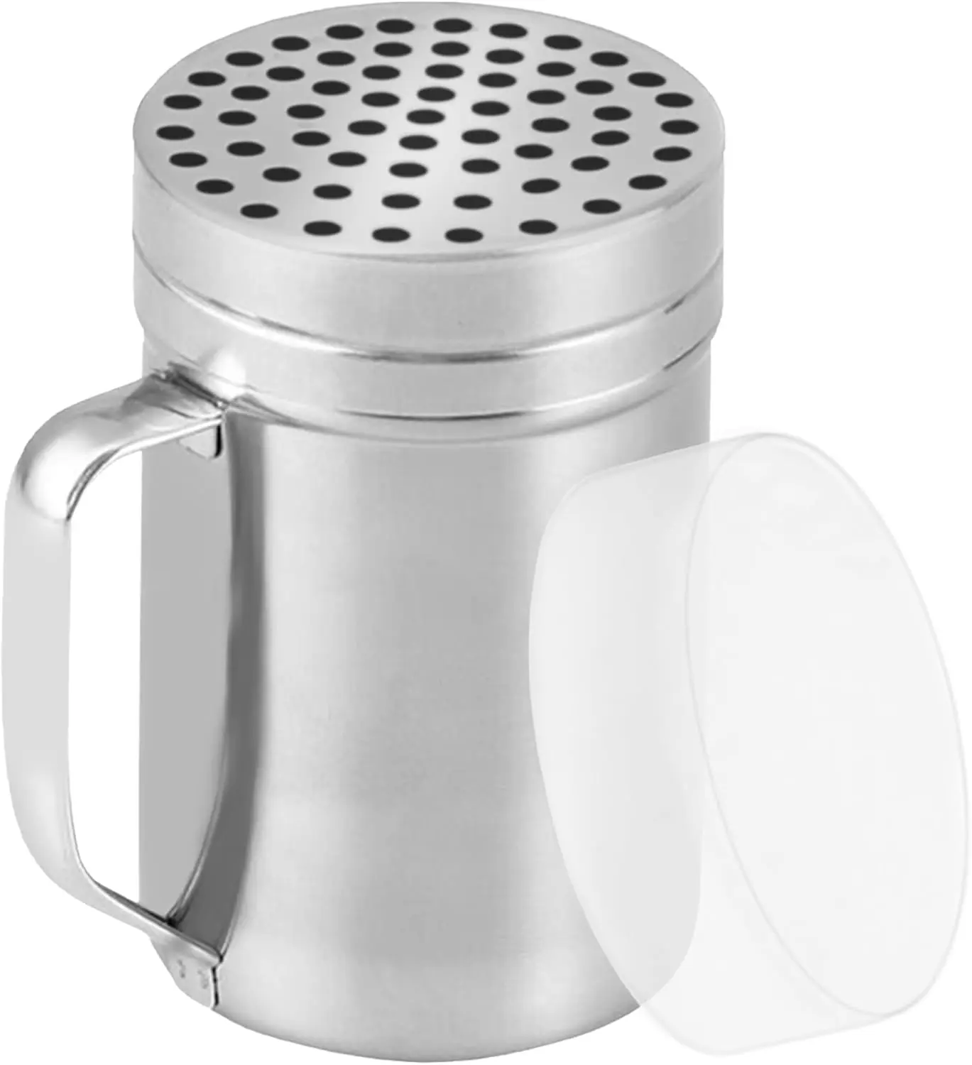 14oz Metal Parmesan Cheese Shaker with Large Holes - With Handle - Chili Flakes Dispensers - Pizza Shaker | Style: Coarse