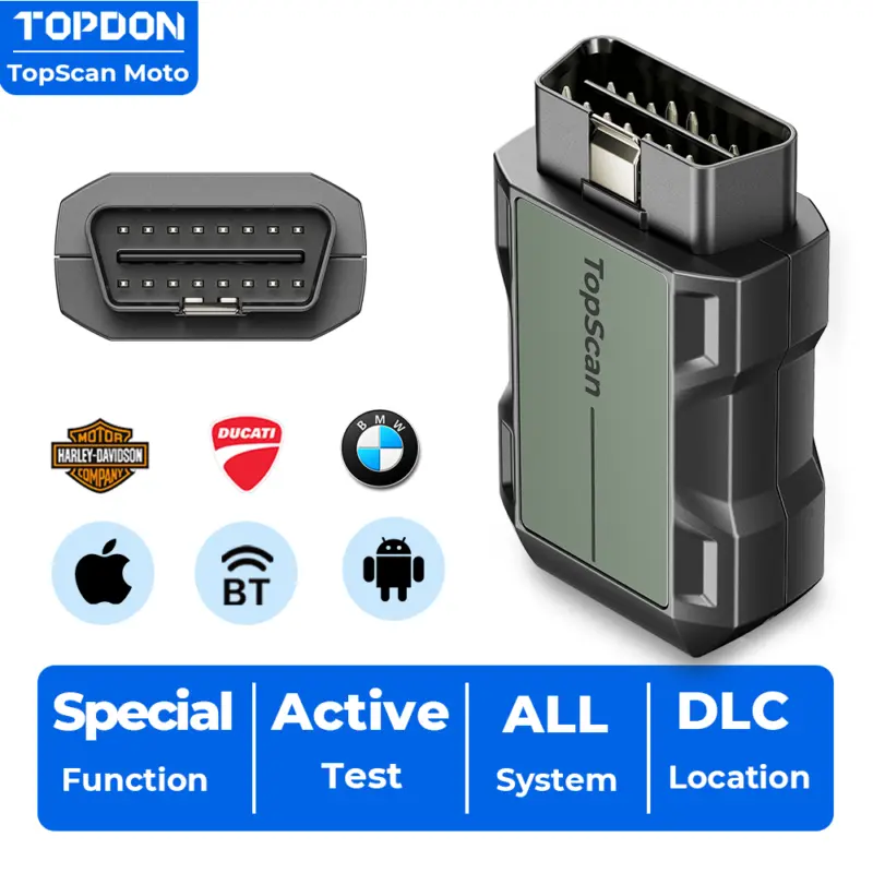 2026 NEW TOPDON Motorcycle Diagnostic Scanner OBD2 Scan Tool Moto Code Read year free update Maintenance Insights Vehicle Analysis