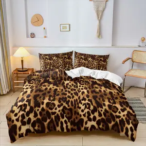 Classic Cheetah Print Comforter Set, One Comforter Set and 1/2 Pillowcase without Core, Wild and Gentle At The Same Time, Soft and Comfortable Bedroom Bedding, Leopard Print Duvet Set
