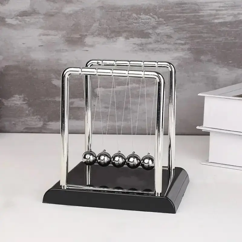Newton's Pendulum Balance Steel Ball Teaching Supplies Physics Science Tabletop Toy Stress Relief Gift Home Decoration Office Stress Reliever, Science Education Small Ornament, Desktop Healing Toy, Unique Gift Idea