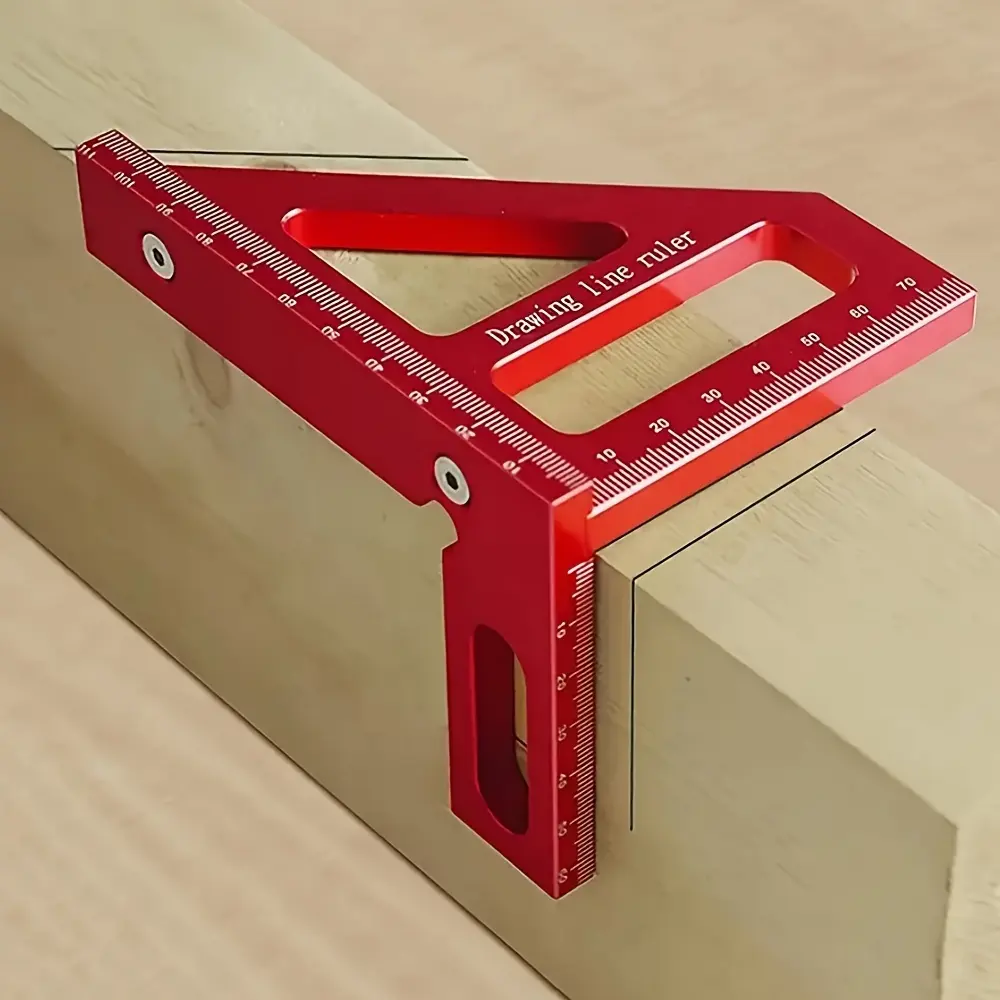 Aluminum alloy woodworking ruler Woodworking Square Protractor 45 degree 90 degree right angle tool ruler T Square Ruler Measuring Ruler