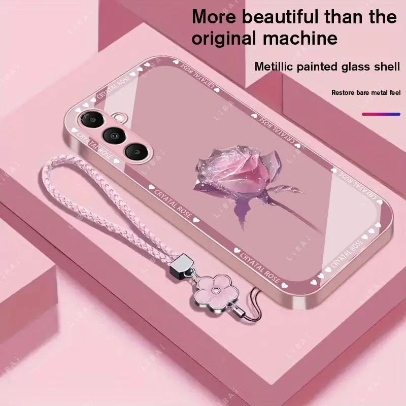 Suitable for [Galaxy A05s] Brand new premium phone case, Free four-leaf clover lanyard，drop-proof and fingerprint-resistant，simple and elegant design，multiple colors available YM99