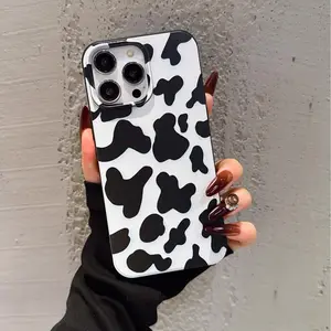 Cow Print Pattern Phone Case, Anti-drop Cellphone Protective Case, Total Protective Shockproof Mobile Phone Cover Protector for iPhone 16promax 14 13 12 11 Pro Max, Casing
