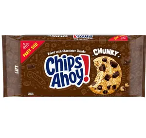 CHIPS AHOY! Chunky Fudgy Chocolate Chip Cookies, Party Size, 24.75 oz