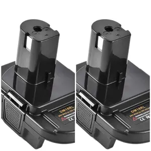 Pack of 2 DM18RL Battery Adapter Converterfor dewalt for Milwaukee 2OV/18V Li-lon Battery Convert to for Ryobi 18VTOOI P103 P104 P105 P108 ABP1801toolssetbox dewalt toolssetboXdewait battery adapter