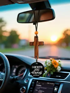 Bible Verse Car Mirror Hanging Decoration, Cross Ornament, Daily Inspiration, Car Christian Accessory, Perfect Birthday Gift