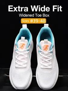 Engineered for Wide Feet | Men's Wide Width Mesh Casual Athletic Sneakers 39-48 | End Toe Squeeze