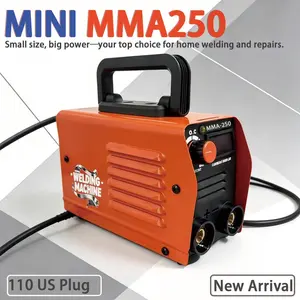 MMA250 Portable IGBT Arc Welder, 110V American Plug Manual Arc Welding Machine, for Home DIY Repairs