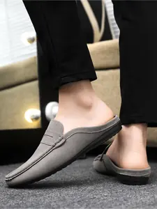 2026 Men's New Spring and Summer Lazy Slip-on Mule Loafers, Non-slip Wear-resistant Backless Driving Moccasins, Walking Shoes