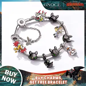 GNOCE How to Train Your Dragon Charm Bracelet for Women Necklace DIY Bracelet Necklace Unique Charms Limited edition available Daughter gift Anniversary gift Special Gift Bracelet Accessories Valentine's Day Gift Birthday Gifts