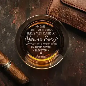 You're S*** Etched Whiskey Glass - Personalized Engraved Whiskey Glass - Anniversary Gift, Perfect Gift For Couple, Romantic  Gift, Stylish Drinkware, Engraved Groomsmen Whiskey Glass, Groomsman Gift, Best Man Gift, Dad Gifts, Christmas Gift for Him