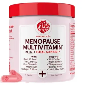 Menopause Multivitamin | 21 Vitamins for Women 45+ | Black Cohosh, Ashwagandha, Vitamin D3+K2, Probiotics & Collagen | Support for Hot Flashes, Mood Swings, Joint & Skin Health | 30 SVG