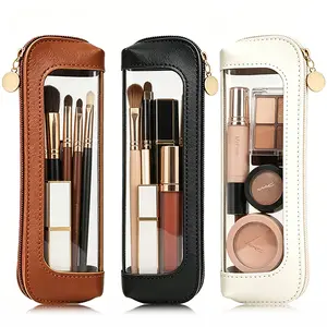 3PCS Portable Makeup Brush Bag,Zipper Storage Bag Organizer Pouch,Versatile Storage Stationery, Travel Storage Bag, Portable Cosmetic Storage Bag