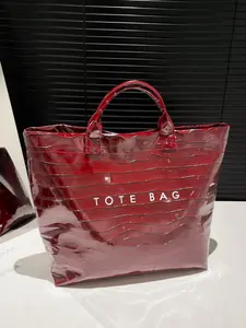 Fashion Large Capacity Women's Tote Bag, Transparent Jelly Design, Letter Print, Casual Commute, Suitable for Office, Students, Parties, Shopping