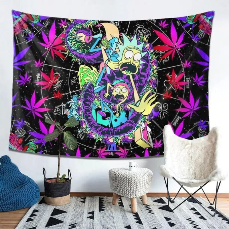 Tapestry  Funny Anime Tapestry for Bedroom Trippy Decorative Wall Hanging Tapestry,Trippy Anime Tapestry,Lightweight Tapestry Living Room Home College Dorm Bedroom Decor summerwins