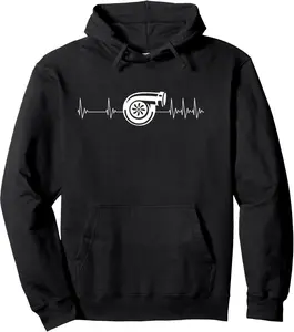 Turbo Heart Beat Car Slow Fast Race Car Racing Boost Intake Pullover Hoodie