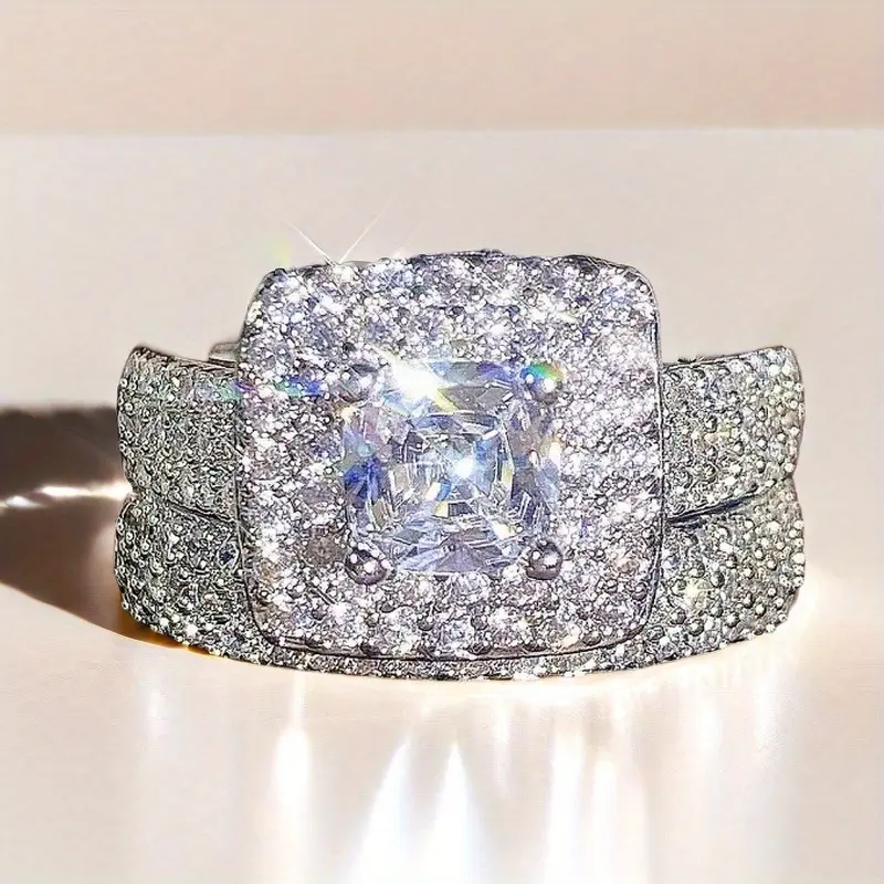 Elegant 4-Prong Set Oval Cubic Zirconia Women's Engagement Ring - Ideal for Daily Wear, Casual Occasions, Parties, and Special Moments like Engagement & Wedding Gifts, Rings For Women, Wedding Ring