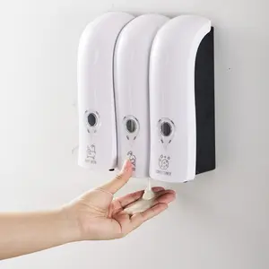 Wall-Mounted Soap Dispenser, 300ML Capacity, No Drill Installation, Ideal for Hotels, Bathrooms & Restroom, Durable Plastic Material, Shampoo Dispenser