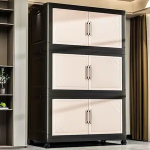 Multi-Layer Storage Cabinet for Home, Baby Infant Children Plastic Foldable Drawer Organizer, No Installation Required, Classic Style