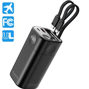 BLACKPAI Portable Power Bank ,20000mAh Travel Charger with Built-in Type-C and Lightning Cables for iPhone 17/16/15/14/13/12 Series