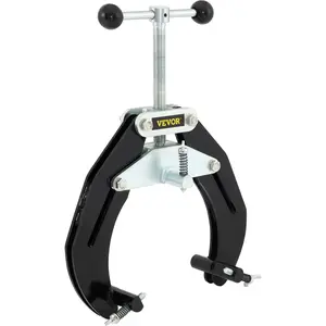 【Spotlight Day】VEVOR Adjustable Carbon Steel Pipe Clamp, 2-6 in Pipefitting Tool, High-Strength Ultra Clamp with Quick-Acting Screws, Lightweight Steel Pipe Alignment Tool, Black