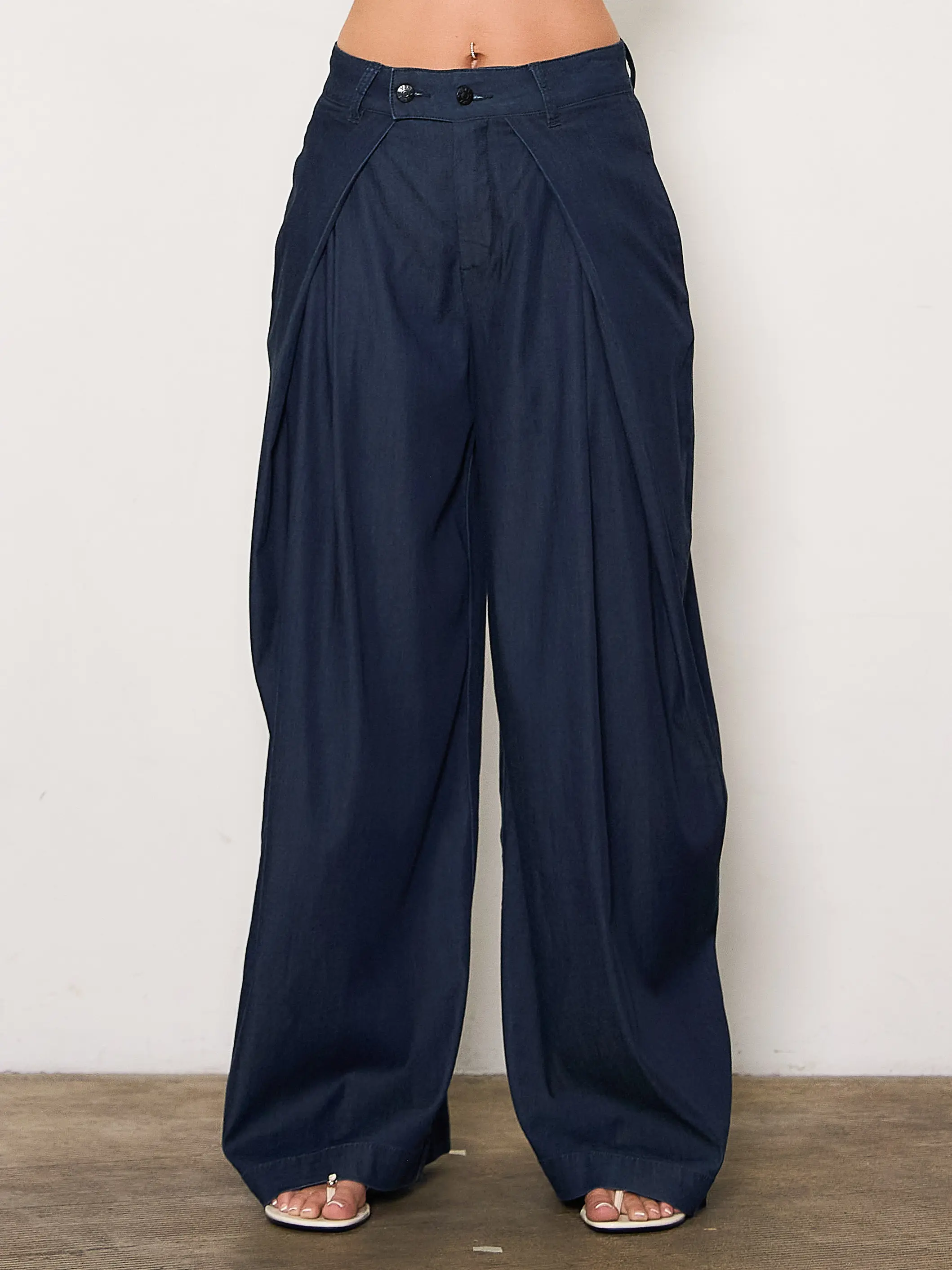 [XPT779] Wrapped Wide Pants