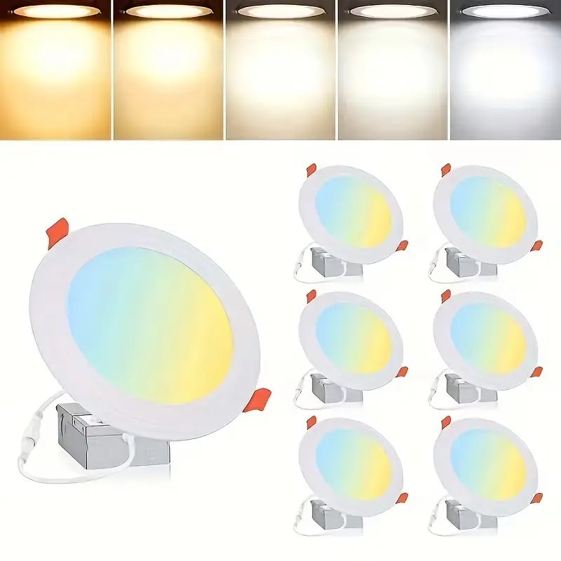 Ultra-Thin Soft Premium LED Light Strips for Home Renovators 12W 1050lm High Brightness 5 Color Temperature Modes 120V Built-In Power Box for Easy Installation Aluminum Lampshade Ideal for Recessed Lighting Ambient Light Home Improvement /Indoor Lighting