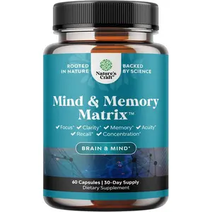 Matrix Nootropic Brain Supplement for Memory and Focus Enhancement - Vitamins for Mental Health & Clarity - Cognitive Complex for Adults of All Ages Mind's Vitality - 60 Count - 3 Pack