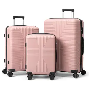【Father's Day Gift】Ubesgoo 3-Piece PP Hard Shell Luggage Set 20/24/28 Inch, Non-TSA Approved with Built-in TSA Lock, Combined Top & Side Carry Handles, Lightweight Durable Travel Suitcase