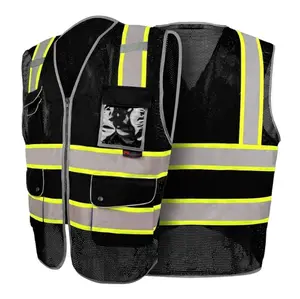 Black Utility Safety Vest