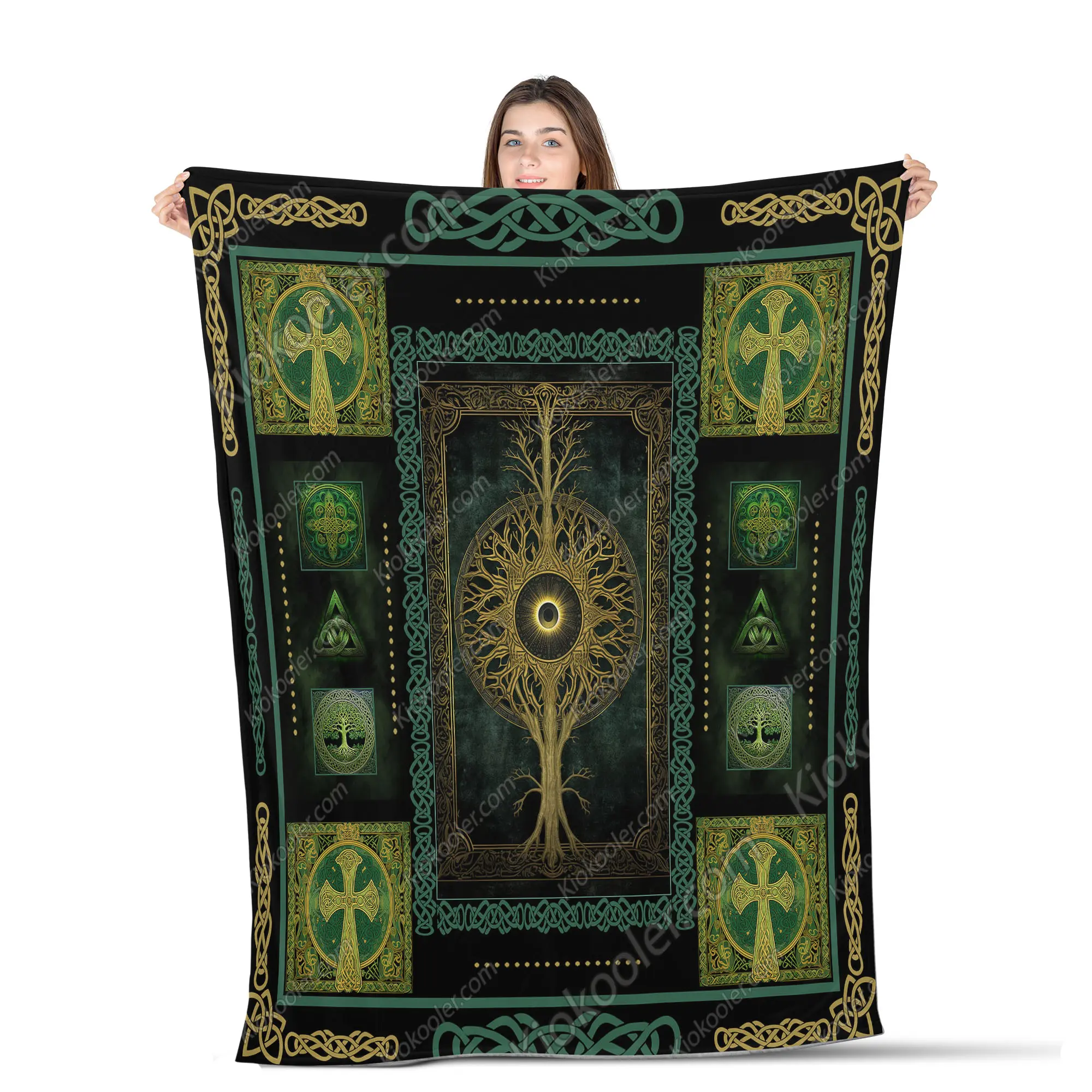 Celtic Blanket, Celtic Tree Of Life All Season Blanket, Celtic Decor, Gifts For Celtic Lovers, Sofa Throw Blanket Comfort Warmth Soft Blanket Fleece Blanket, Sherpa Blanket