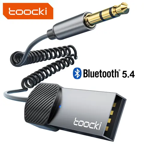 Bluetooth Car Adapter (Bluetooth 5.4) Auto Accessories, 3.5mm Aux Bluetooth Receiver with USB 2.0 Port Kit, Built-in Mic for Hands-Free Calls, Aluminum Alloy-TPU Body,  Versatile Connectivity for Car Audio System, Manufacturer Warranty，techvibes