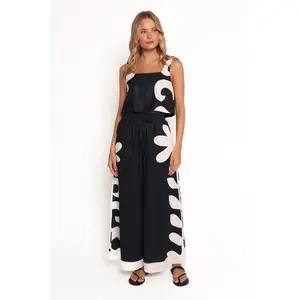 Timothy Pant Set - Black/Cream