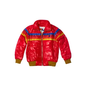 5 STRIPE KIDS TRAVELER JACKET - CHERRY GLOSSY