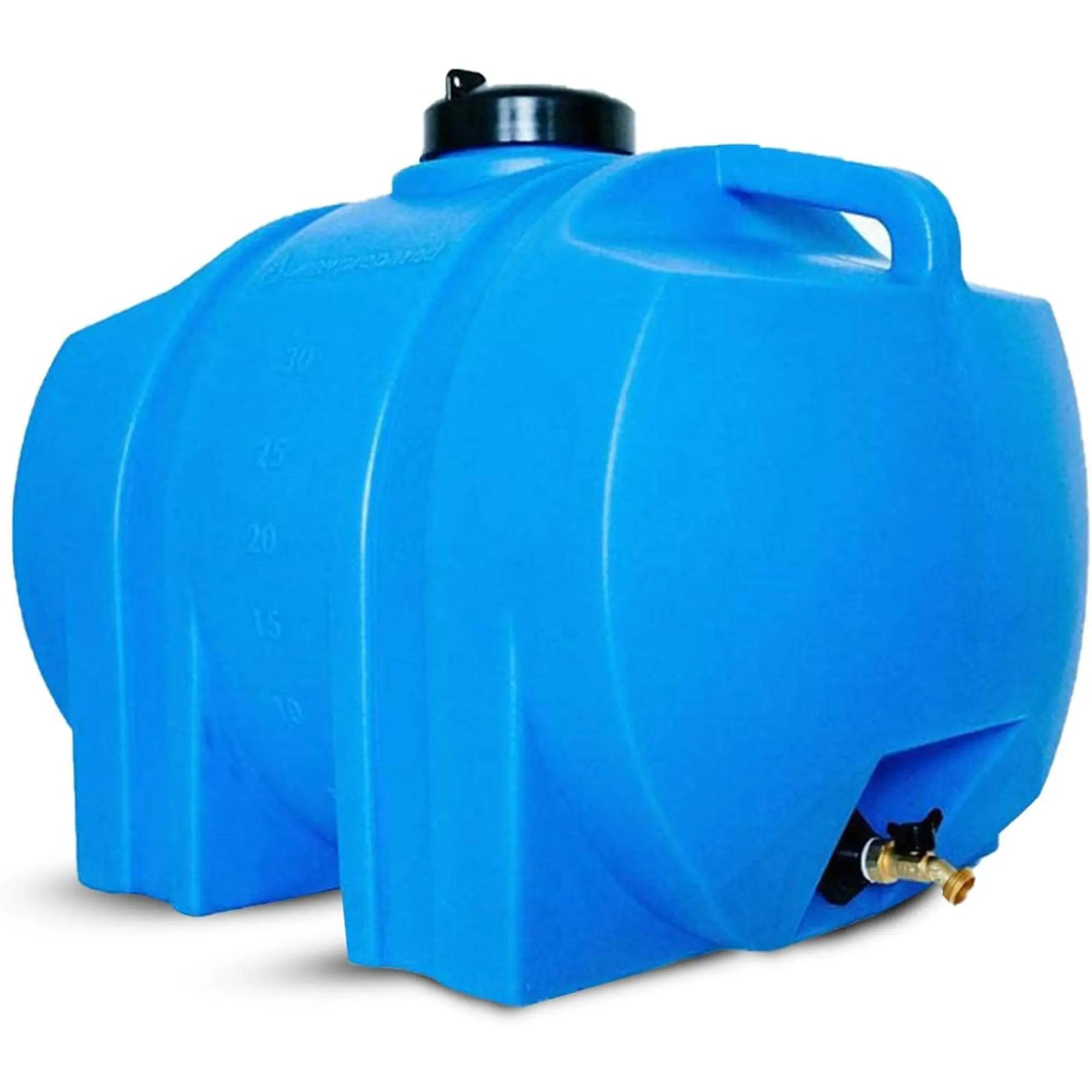 WaterPrepared 35 Gal Utility Water Tank w/Large Cap, 3/4" Brass Spigot & Handles WaterPrepared 35 Gal Utility Water Tank w/Large Cap, 3/4" Brass Spigot & Handles