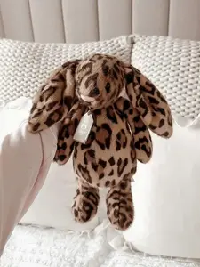 Jellycat Cobblehop Bunny Ruby Leopard Plush with Dust Bag, Rare Spotted Bunny Stuffed Animal, Collector Gift, NWT US Stock