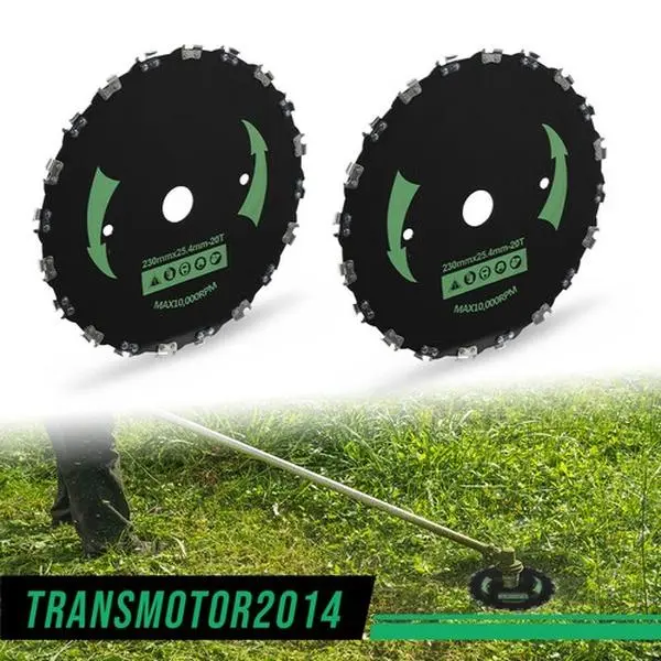 Motor Interior-2pcs 9" Chainsaw Brush Blade 20 Tooth Cutter Trimmer Head Weed Mower Saw Blade