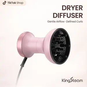 KingSteam Universal Curls Hair Dryer Diffuser, Adjustable Blow Dryer Diffuser for Curly Hair, Coily Hair, Comfortable Adaptable Hair Styling Tool with Comfort, Hair Curl Diffuser Cover, Personal Care Appliance